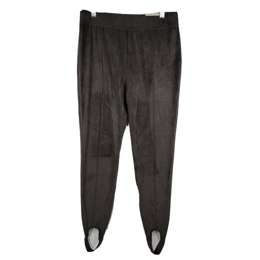 Soft Surroundings Women's Soft Feel Full Length Leggings Sz Medium Foot Straps